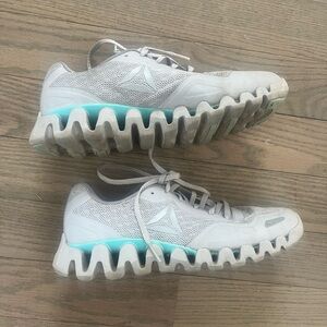 Reebok ZigTech Gray and Teal Sneakers
